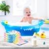 Nander Color Tie Dye Baby Muslin Washcloths 5PCS- Soft Face Cloths for Newborn, Absorbent Bath Wash Cloths, Wipes, Burp Rag view 3