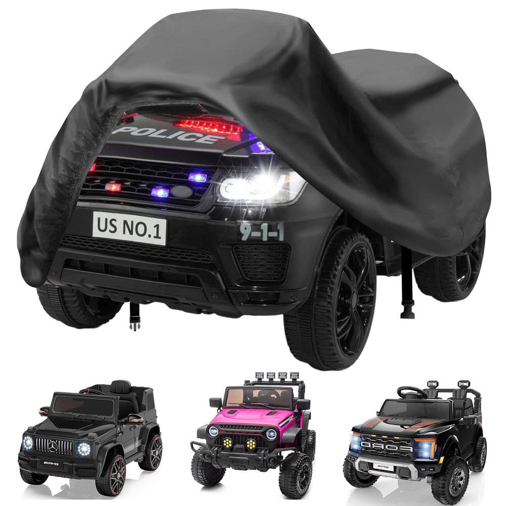 Aibiley Kids Ride On Toy Car Cover Waterproof Outdoor,Power Wheels Cover,Durable Anti-UV All Weather,12V/24V Powerwheels Toddler Boys Girls Electric Jeep Truck Vehicles Toy Cover,with Buckles