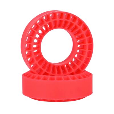 for SCX24 for TRX4M for Fcx24 Ax24 Enduro24 1/18 1/24 1.0 Inch Wheel Tires Silica Gel Insert Foam 55x20mm RC Crawler Auto Accessories RC Car Parts(Red 2pcs)