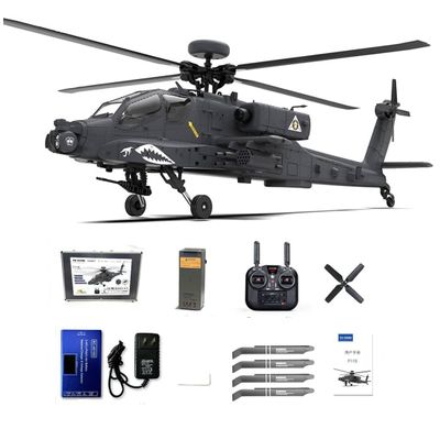 Aetheria F11-S AH64 RC Helicopter, 1:32 Scale 2.4G 6CH Remote Control Aircraft with Dual-Axis Co-Drive Flybarless 6G/3D Stunt Airplane Helicopter for Adults Outdoor Enthusiasts & Tech Lovers