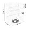 4 Tiers Acrylic Display Case with Lock, 360-Degree Rotating Figure Display Case Countertop Displays Cases Clear Showcase Organizer for Sunglasses, Jewelry Collectibles - Plane Shape view 2