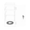 4 Tiers Acrylic Display Case with Lock, 360-Degree Rotating Figure Display Case Countertop Displays Cases Clear Showcase Organizer for Sunglasses, Jewelry Collectibles - Plane Shape view 3