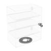 4 Tiers Acrylic Display Case with Lock, 360-Degree Rotating Figure Display Case Countertop Displays Cases Clear Showcase Organizer for Sunglasses, Jewelry Collectibles - Plane Shape view 4