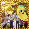 AmazingSpark 4 Pcs Banana Piata Fruit Summer Luau Party Game Supplies 17. 5inch Banana Piatas Birthday Decorations with Blindfold Bat and Confetti for Hawaiian Tropical Fiestas Carnival Party Game view 4