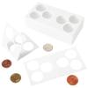 3-Hole Penny Coin Flips - 50 PCS Cardboard Holders for 2x2 inch Pockets CS07 (White Coin Flips Fits 2x2 inch grids [Opening:20.5mm/0.8 in]) view 1