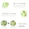 1 Set of 4 Marbled Engraved Glow-in-The-Dark Dice Set, Adult Polyhedral Game Accessories (Glow-in-The-Dark) view 4