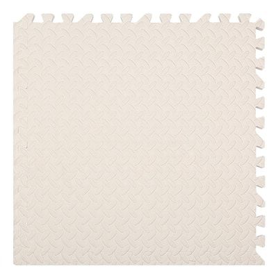 10Pack EVA Foam Play Mats for Floor Protection,12"x12"x0.3" Interlocking Floor Tiles Soft Crawling Exercise Mat Area Rug for Playroom Nursery (Beige)