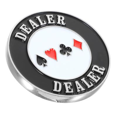 Sosoport Card Dealer Button Poker Coin Guard Poker Accessories Metal Game Chip Reward Toy