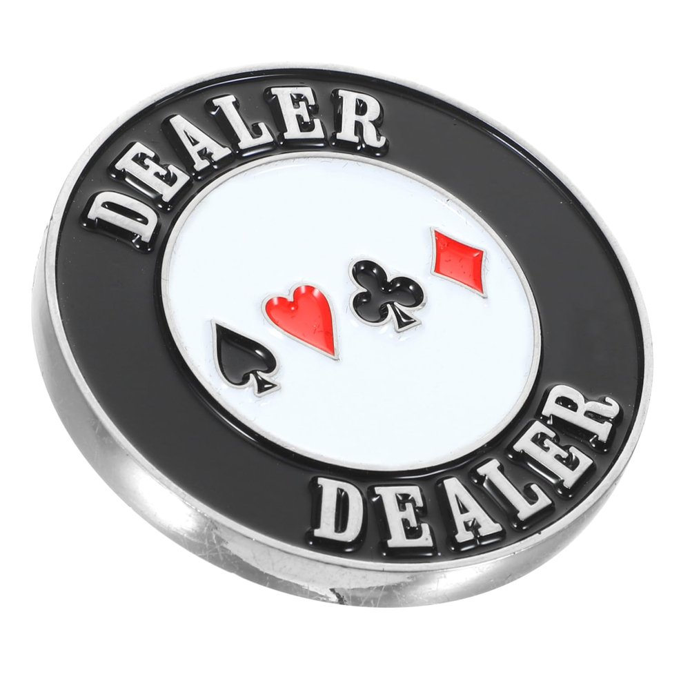 Sosoport Card Dealer Button Poker Coin Guard Poker Accessories Metal Game Chip Reward Toy