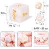 1 Set of 4 Marbled Engraved Glow-in-The-Dark Dice Set, Adult Polyhedral Game Accessories (White) view 2