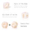 1 Set of 4 Marbled Engraved Glow-in-The-Dark Dice Set, Adult Polyhedral Game Accessories (White) view 3