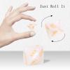 1 Set of 4 Marbled Engraved Glow-in-The-Dark Dice Set, Adult Polyhedral Game Accessories (White) view 4