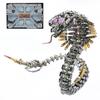 XMBRICDIYY 3D Metal Puzzle Snake Model Kit for Adults, Mechanical Viper Cobra Snake, Metal Model Kit Desktop Decor, DIY Assembly Steampunk (1000 PCS) view 1
