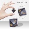 1 Set of 4 Marbled Engraved Glow-in-The-Dark Dice Set, Adult Polyhedral Game Accessories (Black) view 4