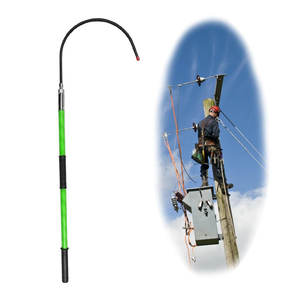 High-Voltage Rescue Life-Saving Pull Rod High Voltage Rescue Hook Electrical Safety, Non-Conductive Emergency Insulated Rescue Pole with Large Hooks, 10 35 110kv, Factory/Electricity Company Rescue Eq