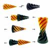 3 Packs Impossible Cone, Spiral Cone Fidget Toy 3D Printed Spiral Cone Toy, Pyramid Passthrough Sculpture, Mini Cones Pass Through Pyramid Fidget Toy for Stress and Anxiety Relaxing view 3