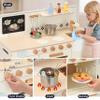Pillowhale Wooden PlayKitchen Set, Large Interactive Toy Kitchen Set with Washer, Oven, Drawer & Storage, Metal Cookware, Blackboard, Kids Kitchen Playset, Play Kitchen for Toddlers 3+ view 4