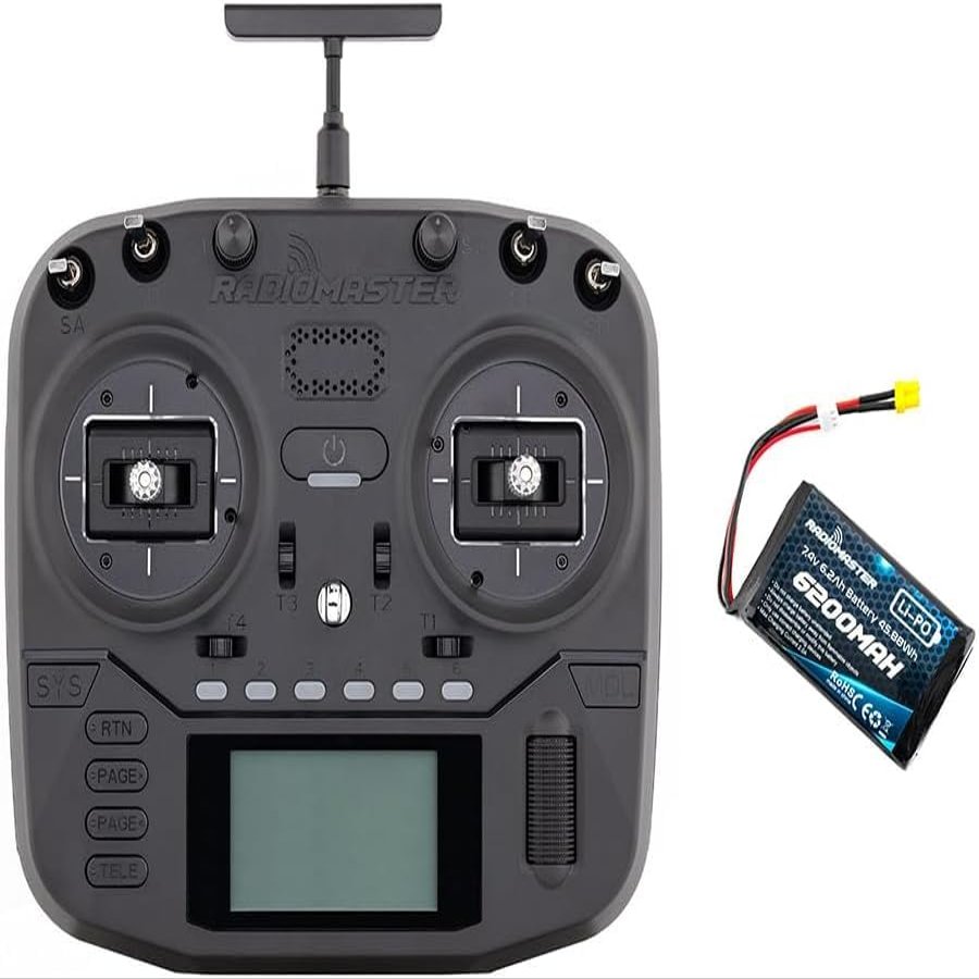 RadioMaster Boxer 2.4G 16ch Hall Gimbals Transmitter Radio Control ELRS 4in1 CC2500 Support EDGETX with Carry Case (CC2500 Mode 2 with 6200)
