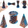 3 Packs Impossible Cone, Spiral Cone Fidget Toy 3D Printed Spiral Cone Toy, Pyramid Passthrough Sculpture, Mini Cones Pass Through Pyramid Fidget Toy for Stress and Anxiety Relaxing view 1