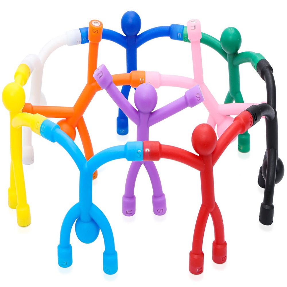 Easter Basket Stuffers for Toddler Kids, 10Pcs Magnetic Travel Toys, Magnets Men for Kids, Cute Magnetic People Airplane Car Travel Essential, Fridge Magnets Sensory Fidget Toys for Adults Kids