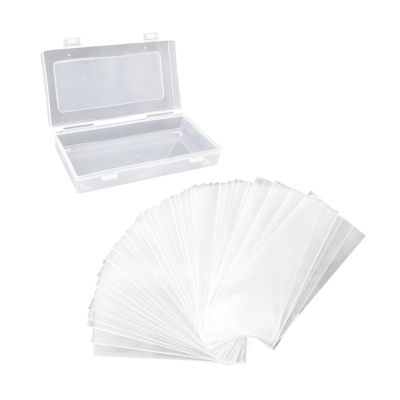 100 Clear Money Sleeves for Banknotes, Currency Protectors with Collection Box