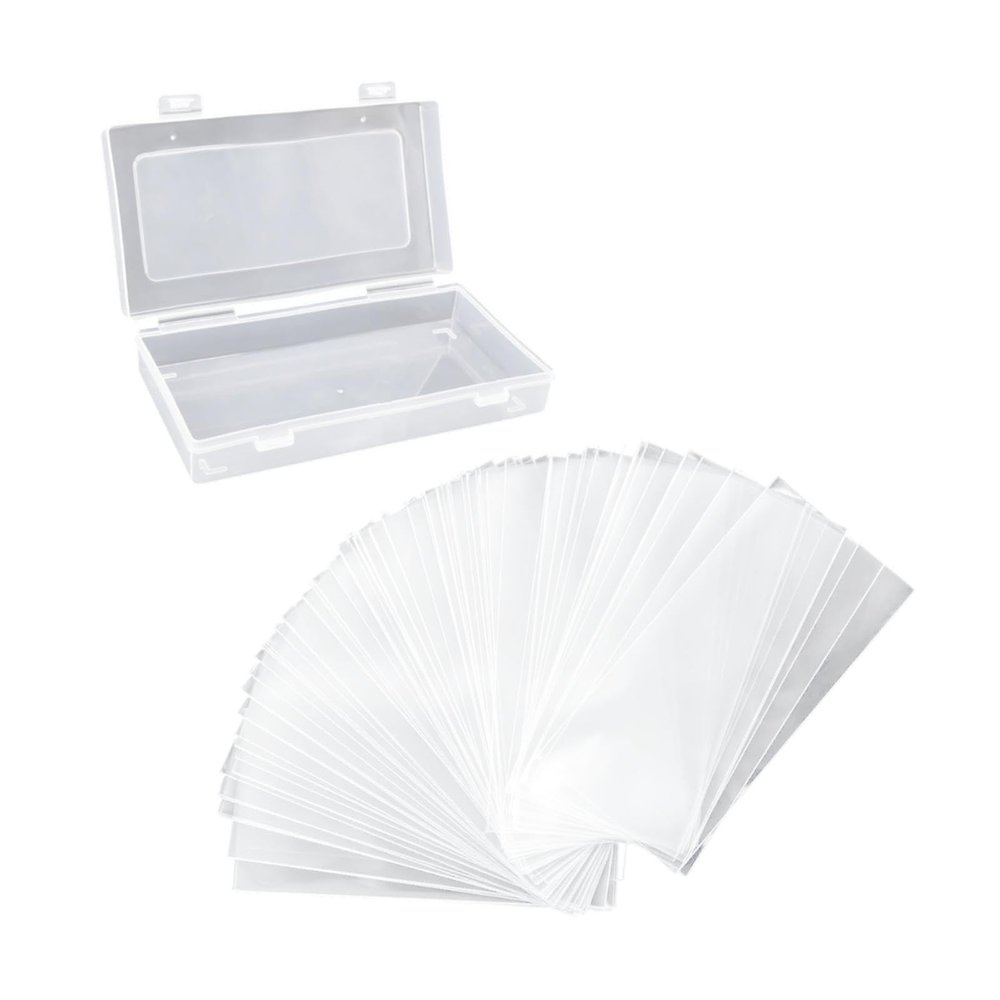 100 Clear Money Sleeves for Banknotes, Currency Protectors with Collection Box