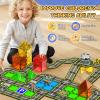 HarworLife Magnetic Tiles Road Set, Magnetic Building Blocks for Kids Ages 3+Year Old, Montessori Educational Magnet Toys for Toddler Kids, STEM Creative Toy for Christmas Birthday Gifts view 3