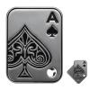 GoQQby Fidget Toys Adults, Metal Keychain Poker Fidget Slider, Magnetic Poker Push Card, Cool Office Gadgets, Relieve Stress, Gift Fidget Toys for Men (Silver) view 1