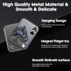 GoQQby Fidget Toys Adults, Metal Keychain Poker Fidget Slider, Magnetic Poker Push Card, Cool Office Gadgets, Relieve Stress, Gift Fidget Toys for Men (Silver) view 3