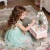 ROBOTIME Toddler Vanity Makeup Table Toy with Mirror & Light, Wooden Kids Makeup Vanity Set, Dressing Table with Accessories and Lights, Pretend Makeup Set for Little Girls view 2