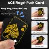 GoQQby Fidget Toys Adults, Metal Keychain Poker Fidget Slider, Magnetic Poker Push Card, Cool Office Gadgets, Relieve Stress, Gift Fidget Toys for Men (Black) view 2