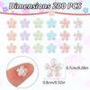 EVERMARKET 200 PCS Tiny Resin Flowers for Crafts Mini Flowers Dollhouse Miniatures for Car Fairy Garden Micro Landscaping Plant Nail Sticker Decorations(Flower) view 2
