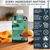 Lil Hala Baby Food Chicken Pouch | Mediterranean (12ct) | 6+ Months Baby Food Pouches with Protein and Organic Veggies, Nutrient Packed Toddler Snacks with Iron & Fiber | Stage 2 Baby Food Meat Puree view 4