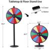 Smartxchoices 24" Spinning Prize Wheel, Casino Prize Wheels Height Adjustable Dual Use Tabletop or Floor Stand, 14 Slots Wheel Spinner Game with Dry Eraser & Marker, Trade Show Carnival Fortune view 2