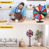 Smartxchoices 24" Spinning Prize Wheel, Casino Prize Wheels Height Adjustable Dual Use Tabletop or Floor Stand, 14 Slots Wheel Spinner Game with Dry Eraser & Marker, Trade Show Carnival Fortune view 4