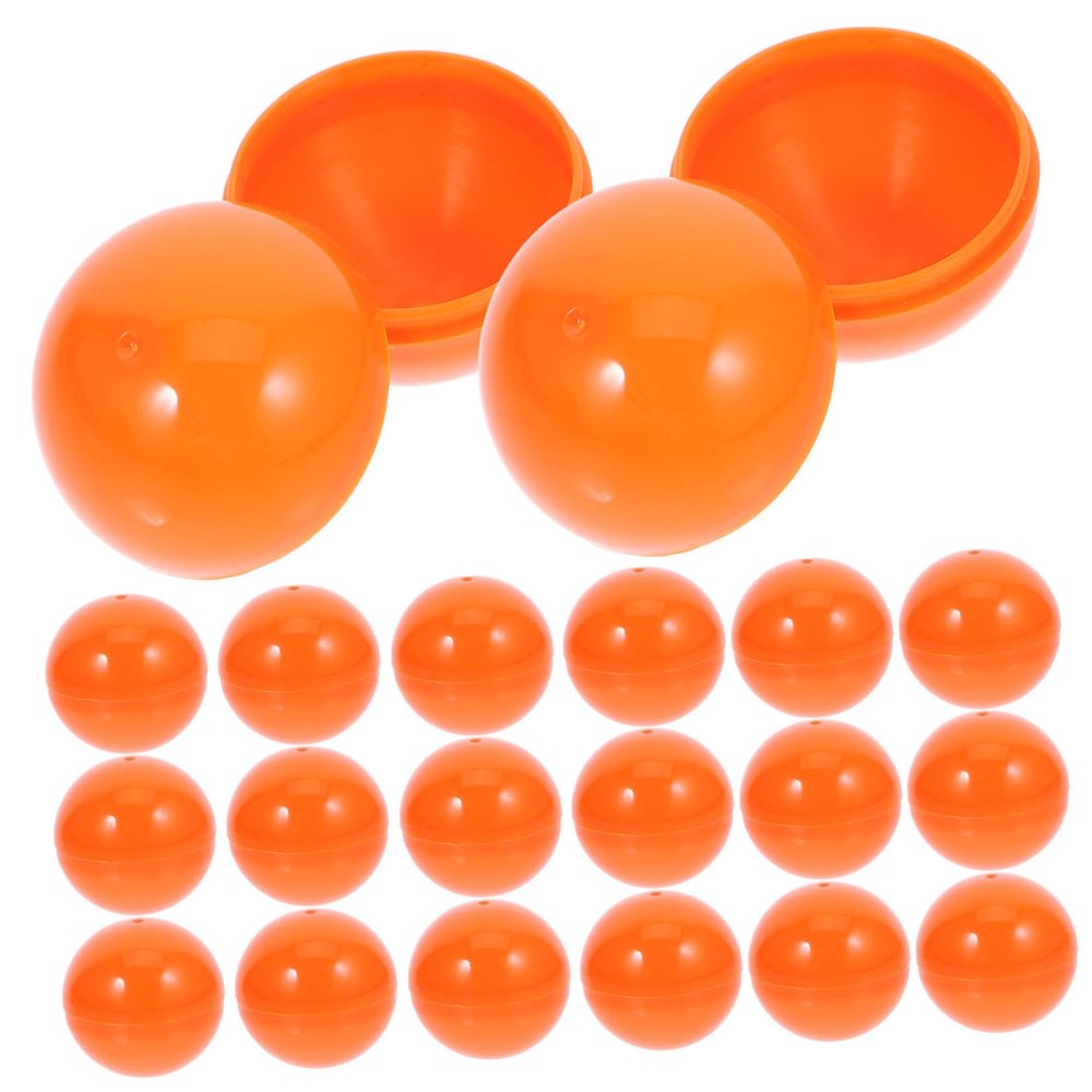 LIFKOME 50pcs Ball Jousting Bingo Machine Foam Balls Party Game Balls Pit Balls Bounce Playroom Raffle Balls Hollow Balls for Bingo Hollow Balls Raffle Cage Balloon Orange