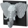 3D Wall Art Elephant Building Block Sets - Cute Animal Micro Mini Building Bricks Kit Creative Ideals Toy for Adult, Collectible Architecture Decoration, Party Favor for 14+ Adult, 1625PCS (Elephant) view 1