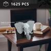 3D Wall Art Elephant Building Block Sets - Cute Animal Micro Mini Building Bricks Kit Creative Ideals Toy for Adult, Collectible Architecture Decoration, Party Favor for 14+ Adult, 1625PCS (Elephant) view 3