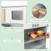 GLACER 2-in-1 Play Kitchen, Double-Sided Pretend Play Toys - Cooking Sets & Coffee Table w/Kitchen Accessories, Microwave, Oven, Stove, Sink, Kids Kitchen Playset for Toddlers, Boys & Girls Aged 3+ view 3