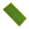 Alipis Artificial Grass Display Stand Bamboo Tray Base Figures Models and Dolls Secure Antislip Organizer Tray for Home Decor and Jewelry Showcase view 1