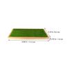 Alipis Artificial Grass Display Stand Bamboo Tray Base Figures Models and Dolls Secure Antislip Organizer Tray for Home Decor and Jewelry Showcase view 2