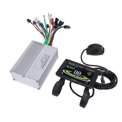 36V 350W 48V 500W Electric Controller Kit 3 Mode Controller with H 100 LCD Color Screen Display Hall and Non Hall Brushless Motor Compatible for Conversion