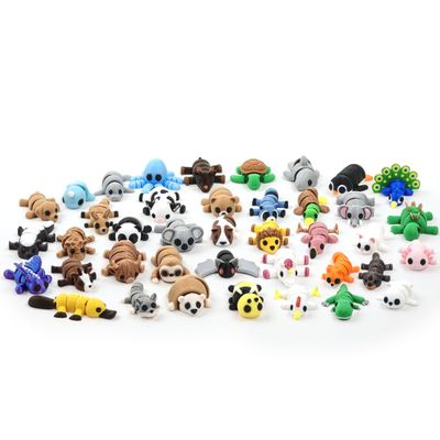 40 PCS 3D Printed Animal Figurines, Articulated Animal Figurines, Fidget Toys, Flexible Car Decor, Party Favor, Gifts for Girls and Boys, Office Desk Pets, for Easter Basket Stuffers, Birthday Gifts