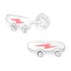 Charmed Owl 925 Sterling Silver Children's Skateboards Sports Stud Earrings view 1