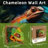 3D Wall Art Chameleon Mini Building Blocks Set - Cute Animal Mural Micro Building Block Bricks Craft Kit Creative Ideals Toy for Kid Adult, Collectible Architecture Decoration, Party Favor, 2688PCS view 2