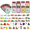 24 pcs Valentines Day Gifts Toys for Kids, with 48 Pcs 3D Printed Animal Figurines, Articulated Animal Figurines, Valentine Exchange Cards Gift, Classroom Rewards Gift ExchangeAssembly completed) view 1