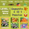 Magnetic Puzzles for Kids Ages 4-8 Toddlers 3-5, Jigsaw Puzzle Book with Animals Toddler Travel Toys, Educational Learning Gifts for Girls & Boys (69 PCS Animal 4 in 1 Book) view 3