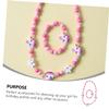 BESPORTBLE 2pcs Little Boys and Girls Unicorn Necklace Bracelet Set Girls Beaded Jewelry Fashionable Diy Accessory for Dress up view 2
