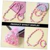 BESPORTBLE 2pcs Little Boys and Girls Unicorn Necklace Bracelet Set Girls Beaded Jewelry Fashionable Diy Accessory for Dress up view 3