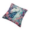 SSIULUS Paper-Cut Style Unicorn Double Sided Plush Pillowcase Decorative Sofa Pillow Cover, Print for Elegant Home Dcor view 3
